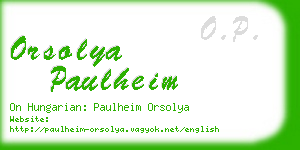 orsolya paulheim business card